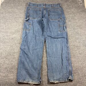 Faded Glory Jeans Men's 38x32 Carpenter Blue Denim Workwear Relaxed Fit Straight